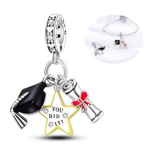 NWOT Pandora Graduation Silver Charm